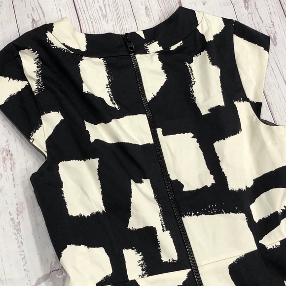 Kate Spade Jane Black & White Abstract Dress - Picture 8 of 9